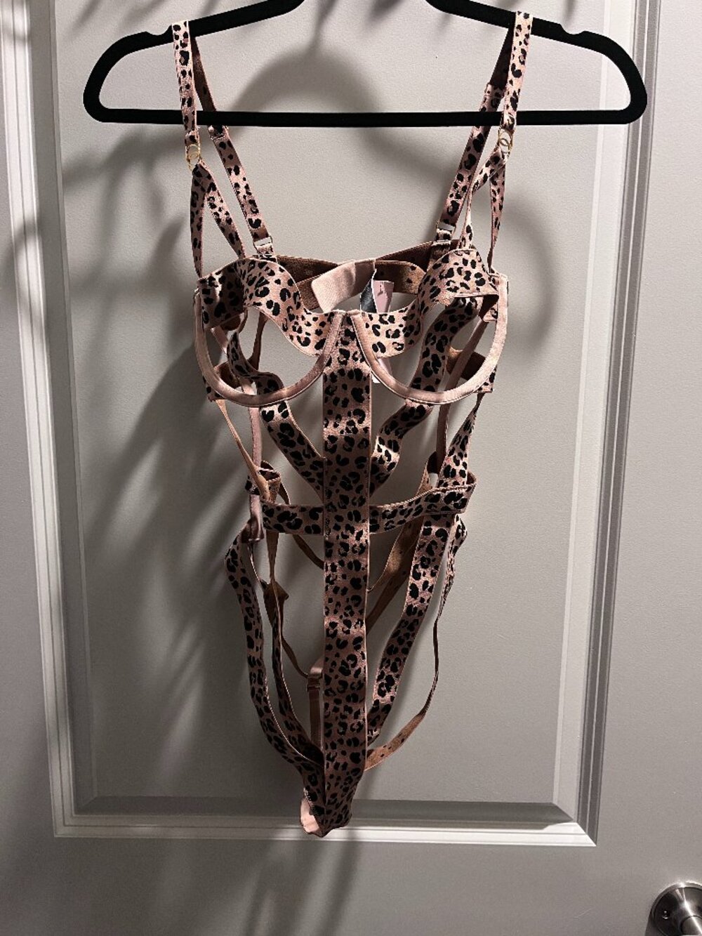 Victoria's Secret leopard bondage cage teddy
